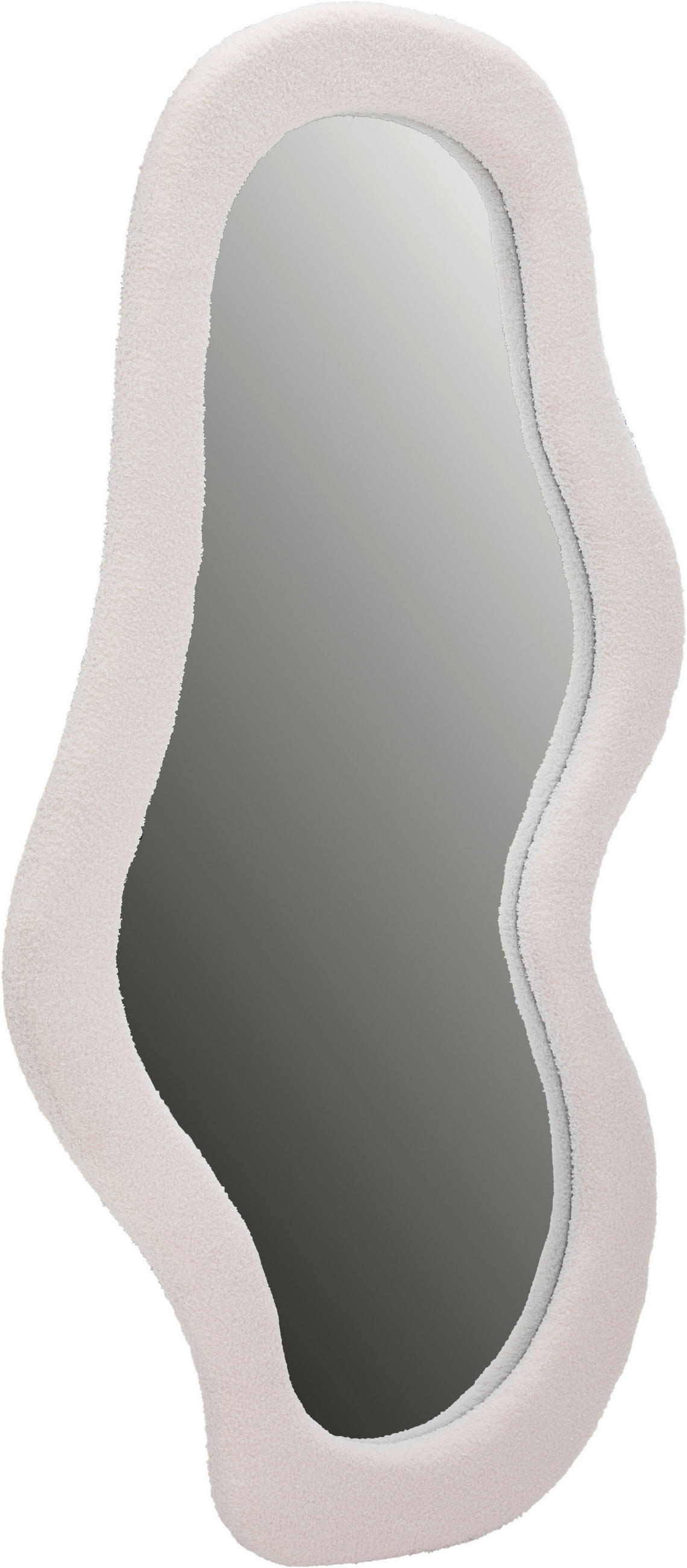 WANDSPIEGEL 70/130/3,5 cm    in Freiform  - Creme, Design, Glas/Holzwerkstoff (70/130/3,5cm) - MID.YOU