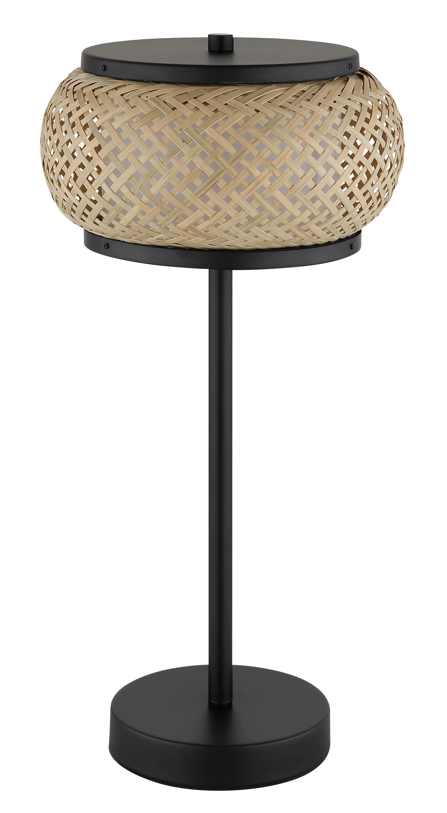 Globo Led-Tischleuchte Bambora Natur, Weiß 46.1 cm