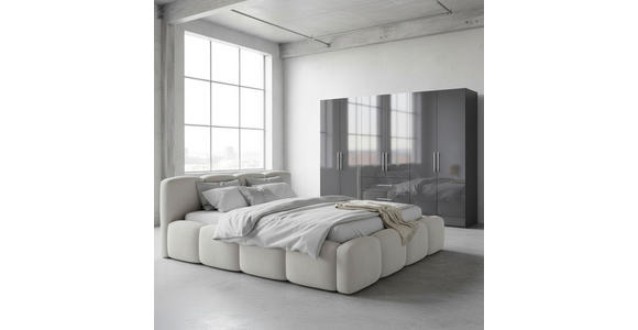 POLSTERBETT Lattenrost, Bettkasten Weiß 160/200 cm  - Schwarz/Weiß, Design, Holz/Textil (160/200cm) - Carryhome