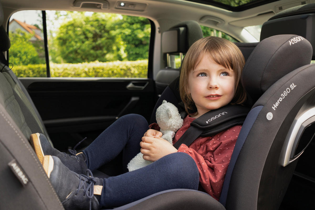 REBOARDER-KINDERSITZ HERO360 SL Twill Black  - Schwarz, Basics, Kunststoff/Textil (44/65/55cm) - Osann