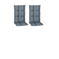 SESSELAUFLAGE in Blau Streifen  - Blau, Basics, Textil (118/46/8cm) - Gardenson