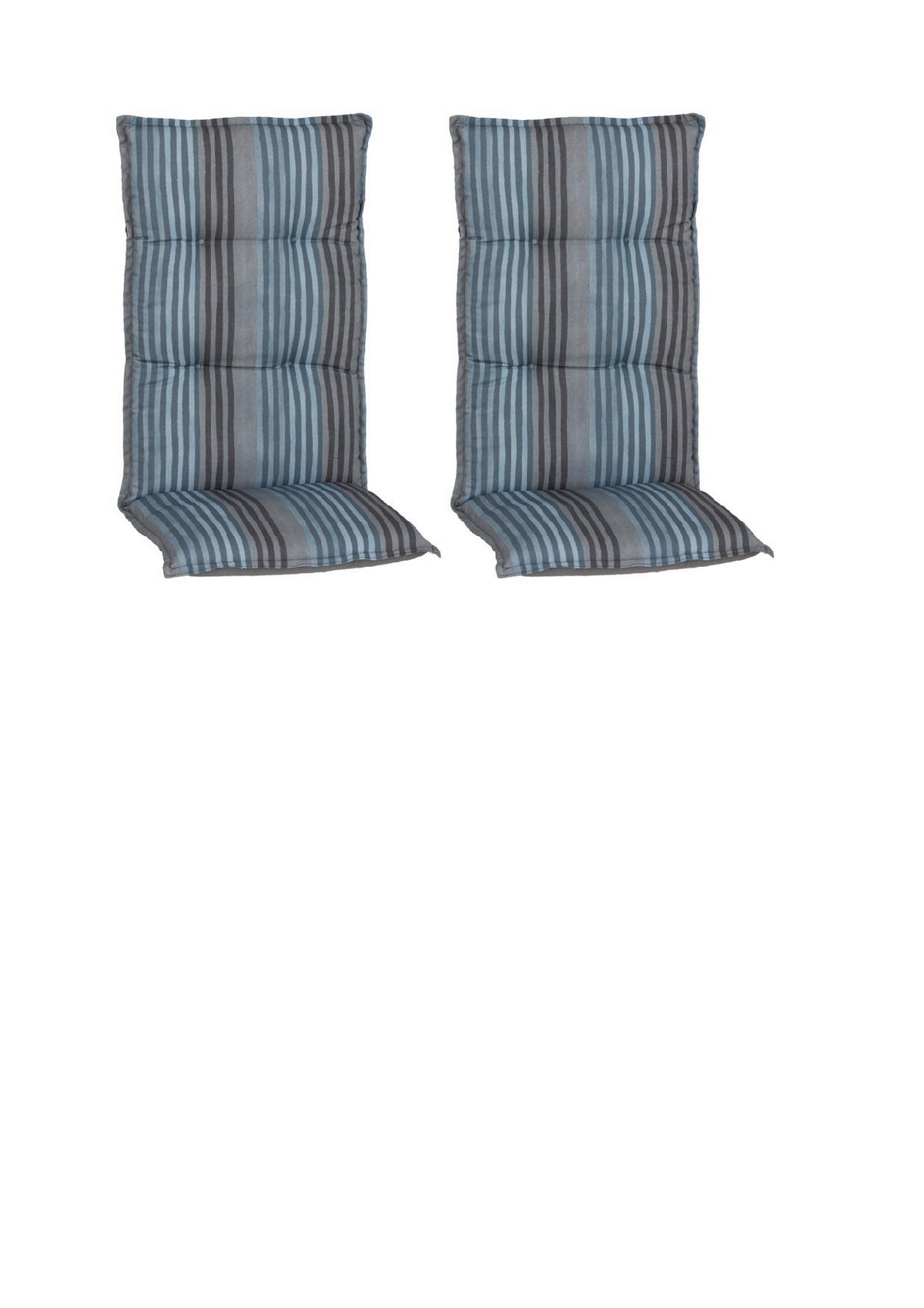 SESSELAUFLAGE in Blau Streifen  - Blau, Basics, Textil (118/46/8cm) - Gardenson