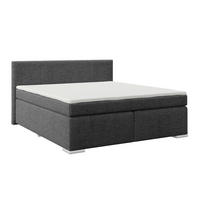 BOXSPRINGBETT 160/200 cm  in Graphitfarben  - Alufarben/Graphitfarben, Basics, Kunststoff/Textil (160/200cm) - Boxxx