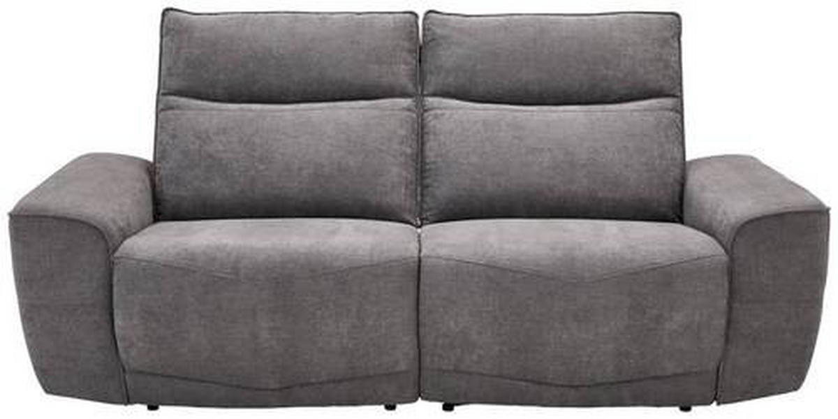 2,5 ÜLÉSES KANAPÉ fém, műanyag, textil szürke  - fekete/szürke, Konventionell, műanyag/textil (203/99/96cm) - Celina Home