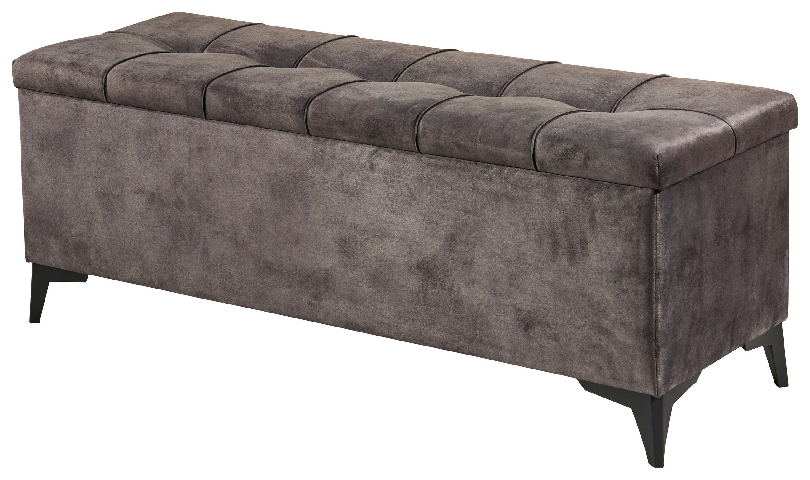 BETTBANK 139/58/50 cm   - Dunkelbraun/Schwarz, Konventionell, Kunststoff/Textil (139/58/50cm) - Modante