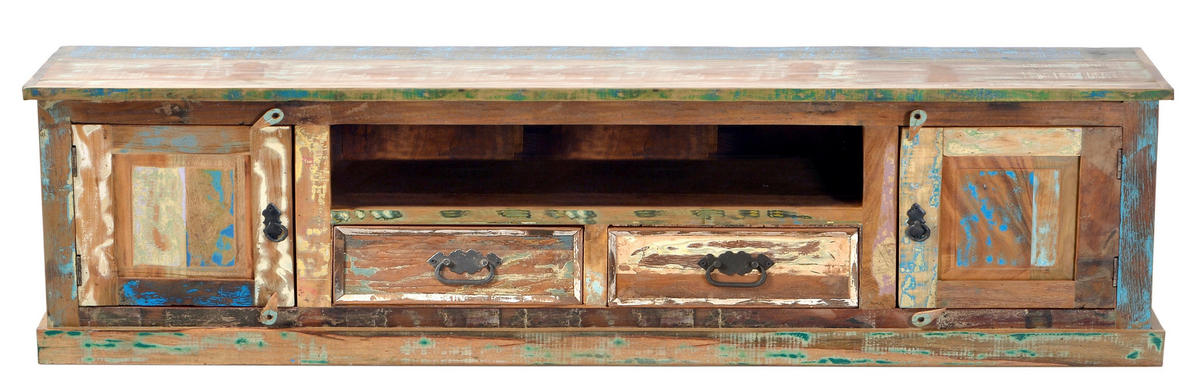 LOWBOARD  200/55/40 cm 2 Schublade(n)  - Multicolor/Schwarz, Design, Holz/Metall (200/55/40cm) - MID.YOU