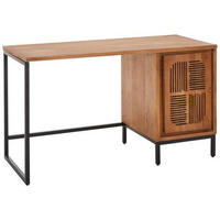 PÍSACÍ STÔL, prírodná farba, 135/76/56 cm - čierna/prírodná farba, Natur, kov/drevo (135/76/56cm) - Livetastic