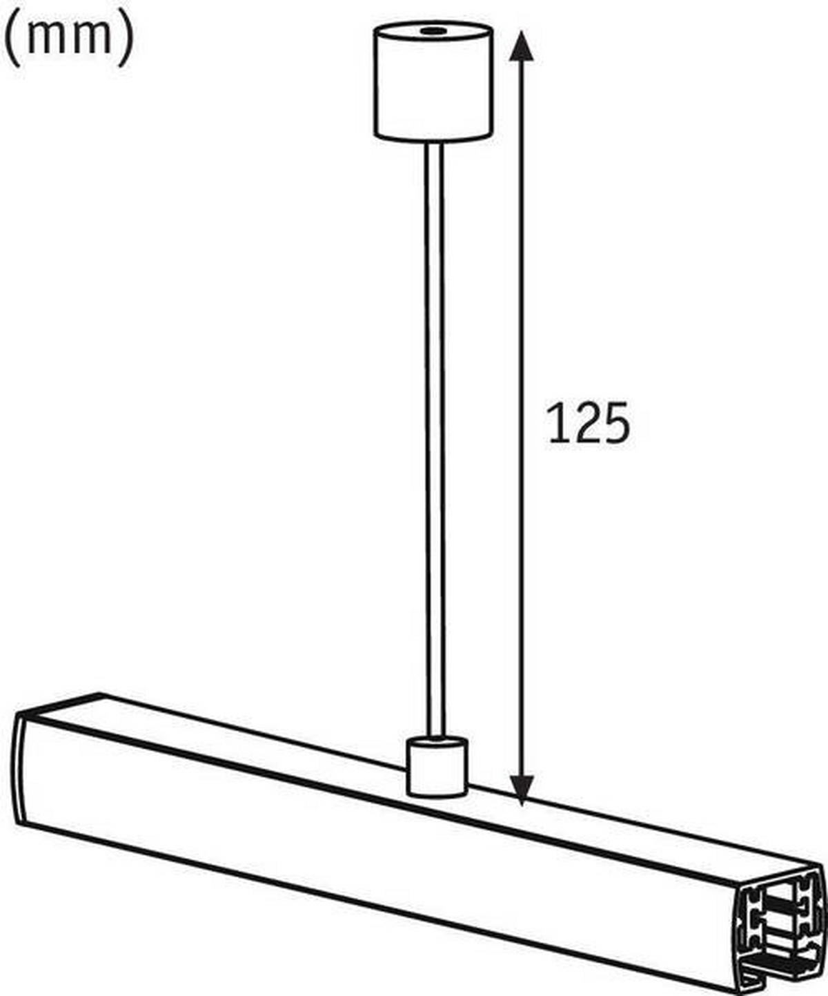 SCHIENENSYSTEM-ABHÄNGUNG - Chromfarben, Basics, Metall (1,8/12,5 -25cm) - Paulmann