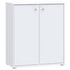 COMMODE 73,7/85,5/34,8 cm  in Weiss  - Weiss/Alufarben, Design, Holzwerkstoff (73,7/85,5/34,8cm)