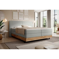 BOXSPRINGBETT 140/200 cm  in Grau  - Schwarz/Grau, Natur, Holz/Textil (140/200cm) - Valnatura