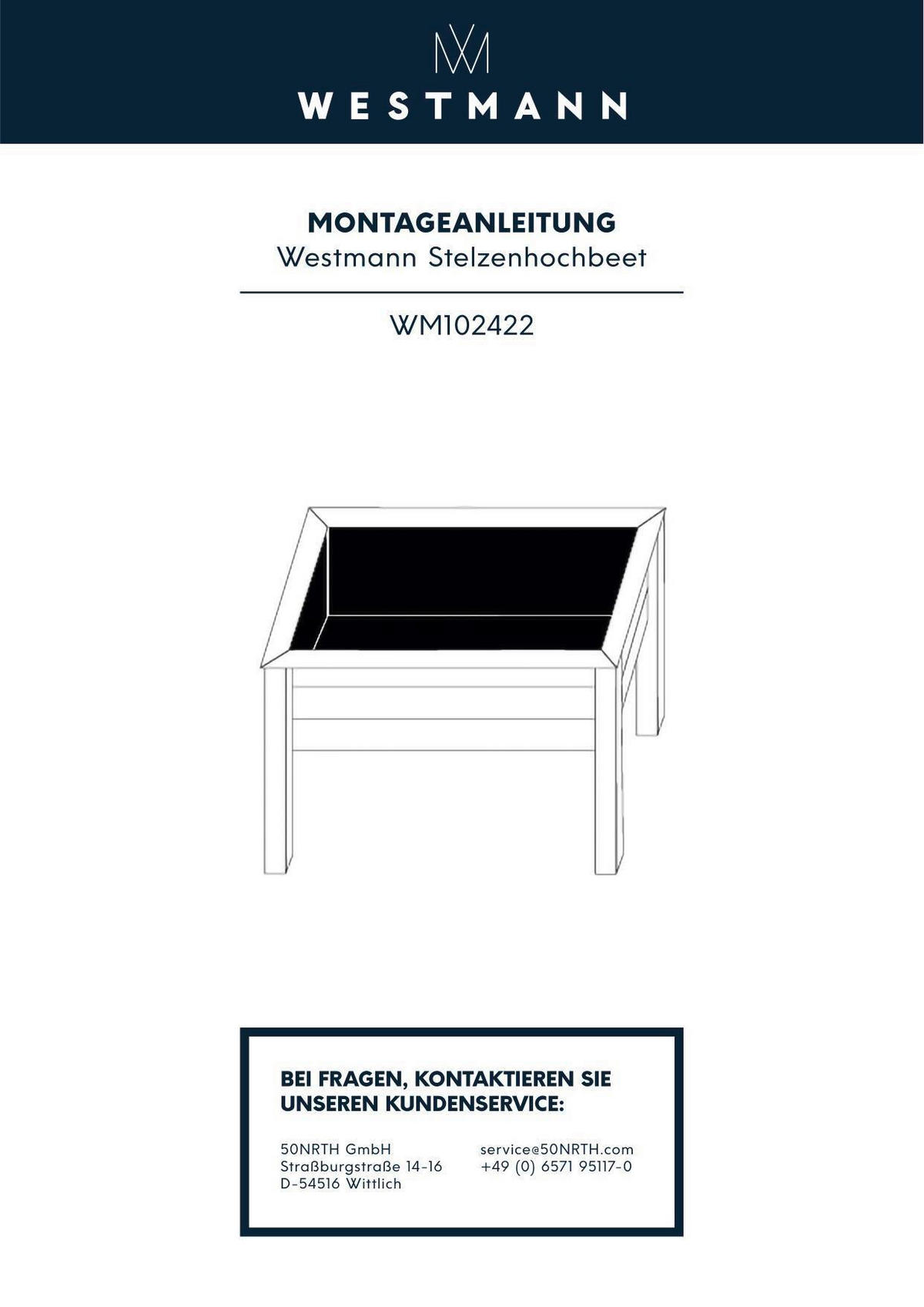HOCHBEET  - Lärchefarben, Basics, Holz (120/75/65cm) - Ambia Garden