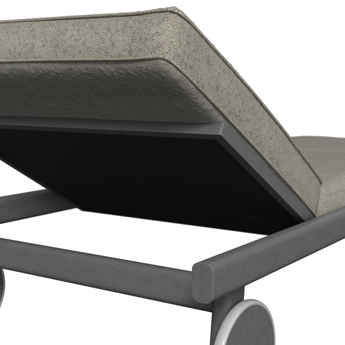 SONNENLIEGE 205/38,5/80 cm Esche  - Taupe/Anthrazit, ROMANTIK / LANDHAUS, Holz/Textil (205/38,5/80cm) - Dieter Knoll