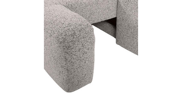 Ecksofa mit Funktion Grau Flachgewebe Zierkissen, Rückenkissen, Bettkasten, Schlaffunktion, Rücken echt, Liegefläche im Originalstoff  - Schwarz/Grau, KONVENTIONELL, Kunststoff/Textil (190/277cm) - Carryhome