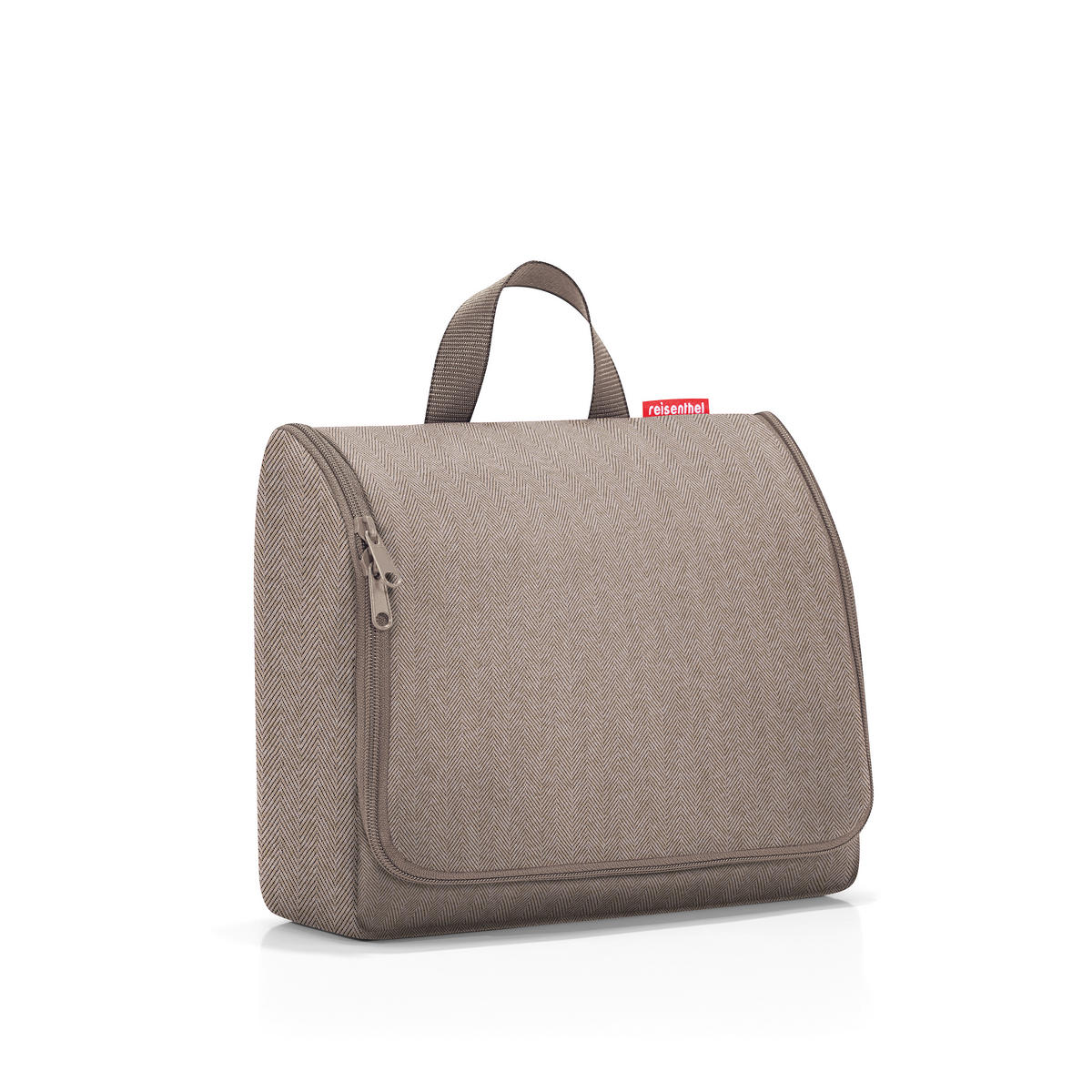 KULTURBEUTEL Toiletbag XL herringbone mokka  - Mokka, Basics, Textil (28/23/10cm) - Reisenthel