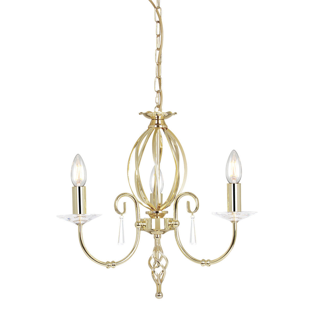 TAKKRONA 38/50 cm  - mässingsfärgad, Klassisk, metall (38/50cm) - Elstead Lighting