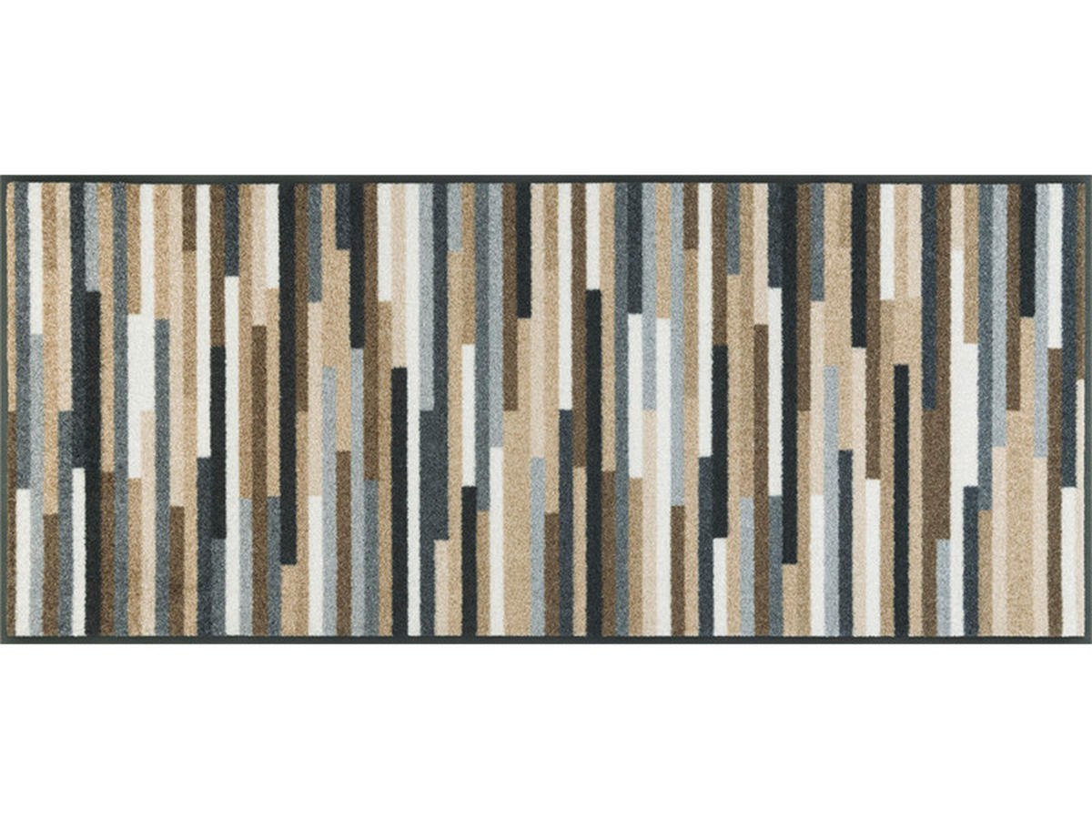 FUßMATTE 60/140 cm Mikado Stripes  - Beige/Braun, KONVENTIONELL, Kunststoff/Textil (60/140cm) - wash+dry