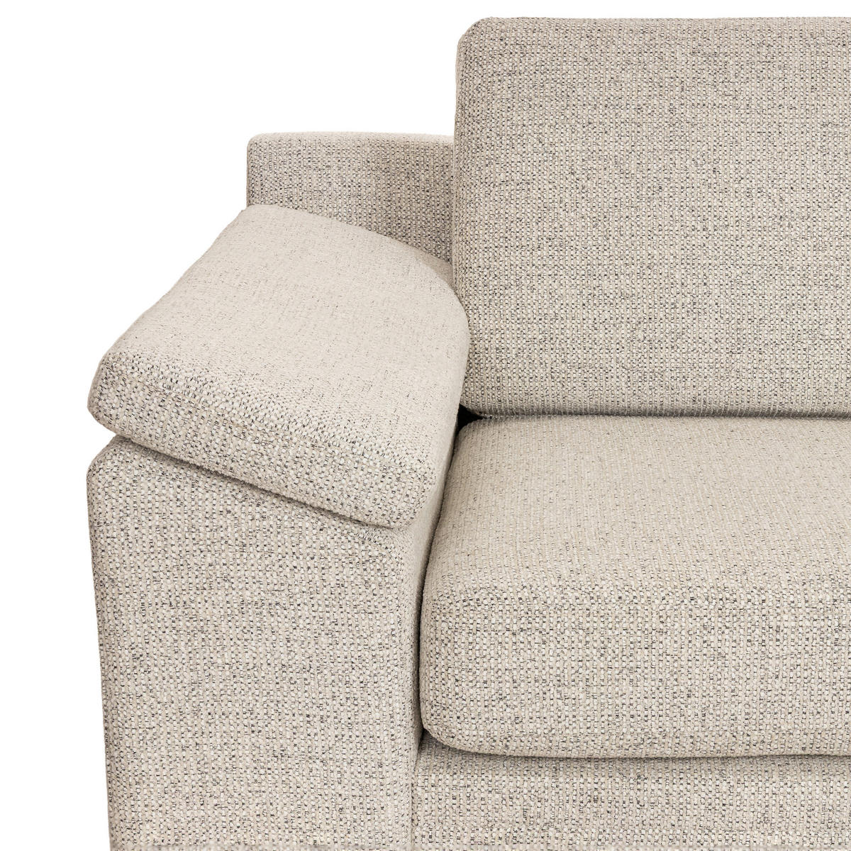 2,5-SITS SOFFA i ljusgrå  - ljusgrå/svart, Design, metall/trä (211/85/92cm) - Pure Home Comfort
