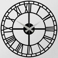 WANDUHR Schwarz 48/48/0,12 cm  - Schwarz, LIFESTYLE, Metall (48/48/0,12cm)