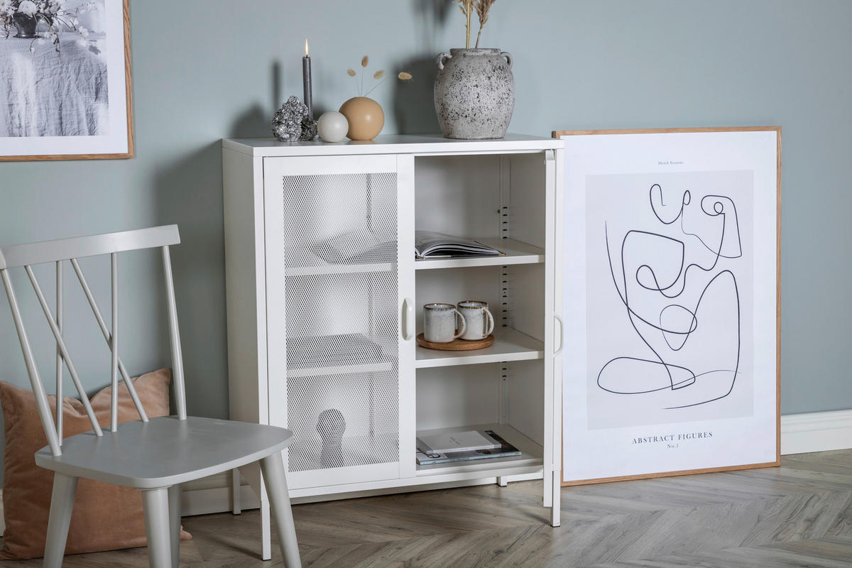 SIDEBOARD 80/101,5/40 cm  - beige, Design, metall (80/101,5/40cm) - Livetastic