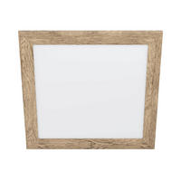 LED PANEL 50/50/5,5 cm  - vit/ljusbrun, Natur, metall/trä (50/50/5,5cm) - Eglo