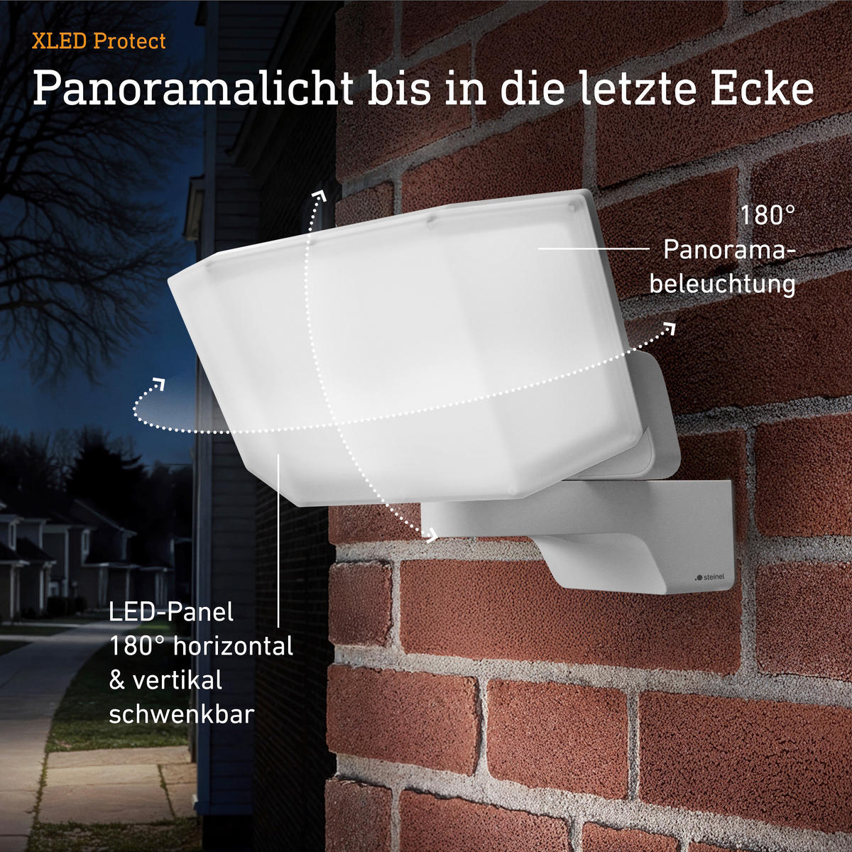 AUSSENWANDLEUCHTE 19,5/17,4/19,5 cm  - Weiß, Trend, Kunststoff (19,5/17,4/19,5cm) - Steinel