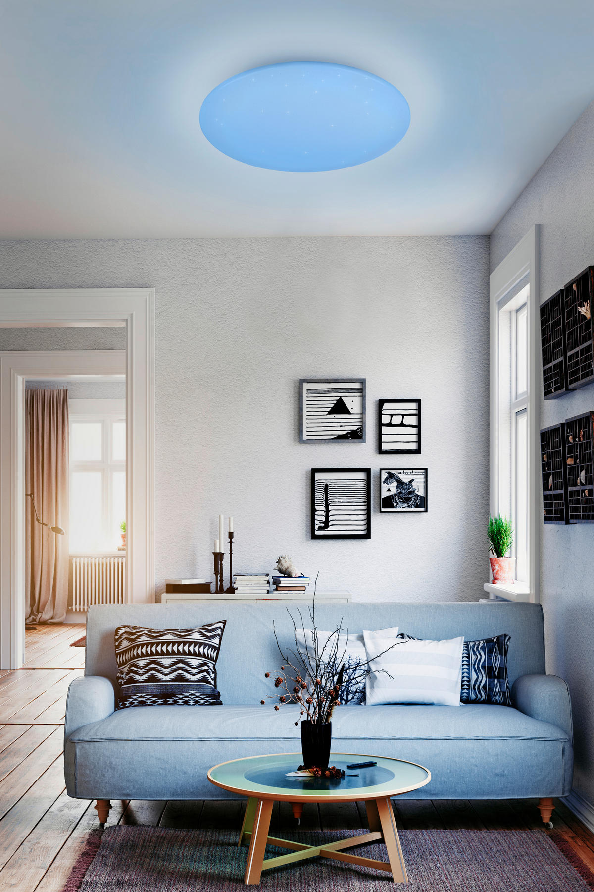 STROPNA LED-SVETILKA  Fara 27 W//3000-5500 K/230 V/ - bela, Basics, umetna masa (60/12cm)
