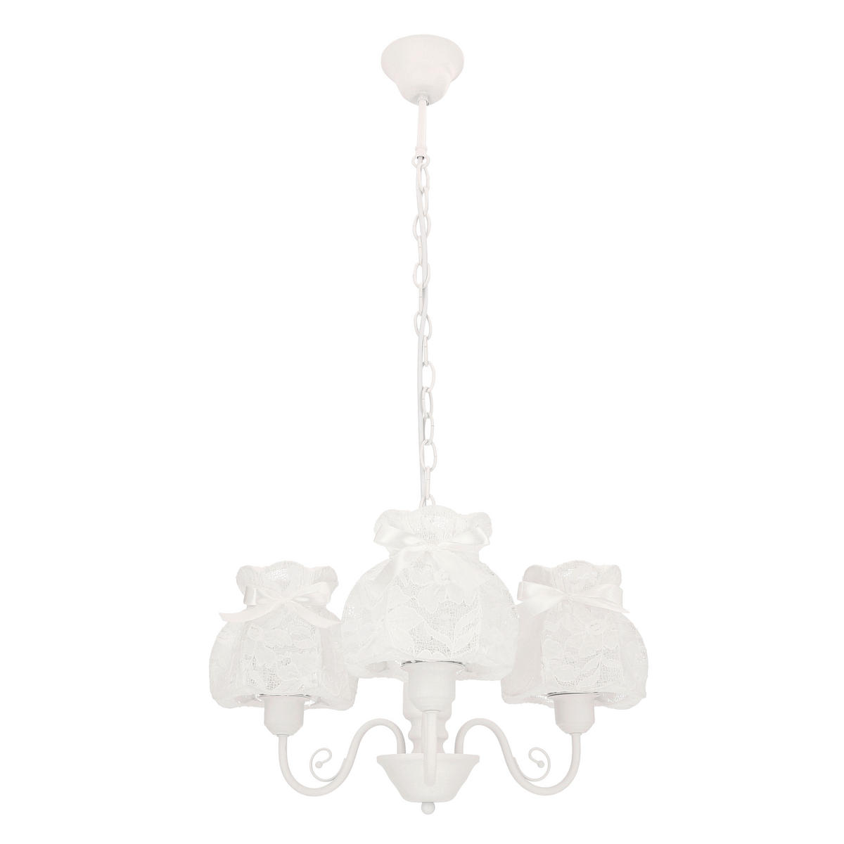 PENDELLEUCHTE 53/53/82 cm  - Weiß, KONVENTIONELL, Textil/Metall (53/53/82cm)