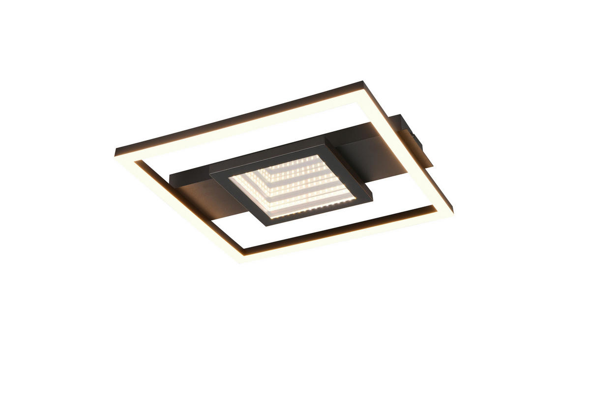 LED-DECKENLEUCHTE    35/33/4,7 cm  - Schwarz, Konventionell, Metall (35/33/4,7cm)