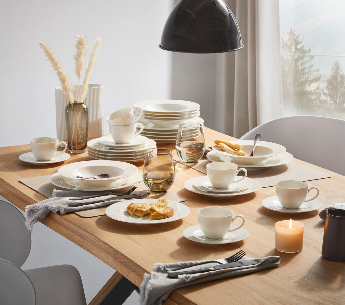 KÁVOVÝ SERVIS, 18-dielne, porcelán - biela, Design, keramika - Seltmann Weiden