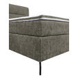 BOXSPRINGBETT 160/200 cm,  in Grau, Topper, H3 + H3 = fest  - Schwarz/Grau, Design, Textil/Metall (160/200cm) - Esposa