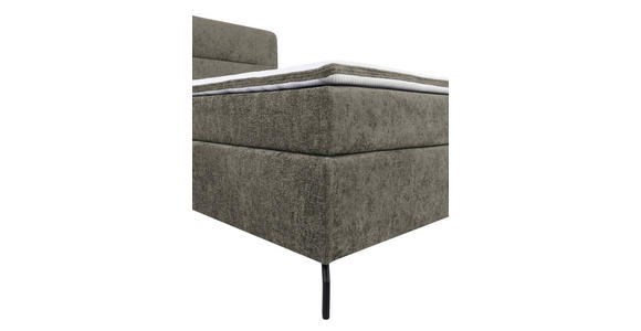 BOXSPRINGBETT 160/200 cm,  in Grau, Topper, H3 + H3 = fest  - Schwarz/Grau, Design, Textil/Metall (160/200cm) - Esposa