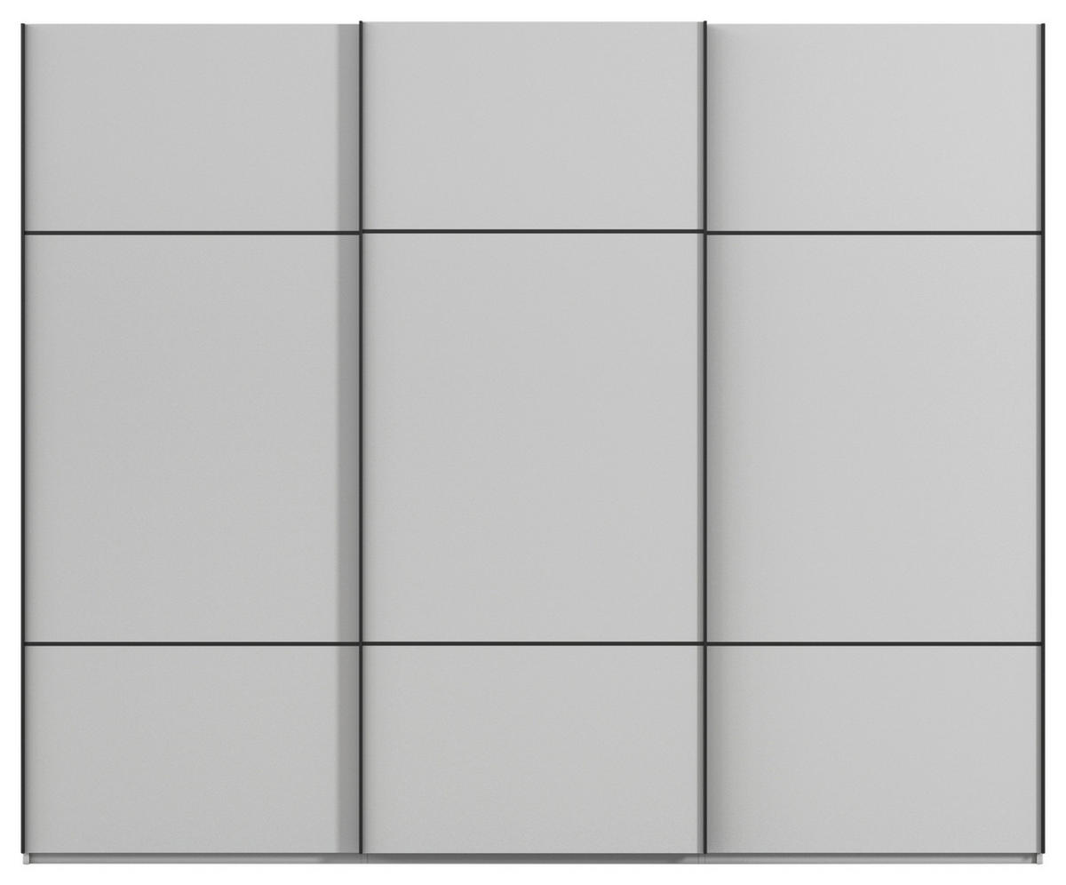 SCHWEBETÜRENSCHRANK in Grau  - Schwarz/Grau, Konventionell, Holzwerkstoff/Metall (301/223/68cm) - Novel