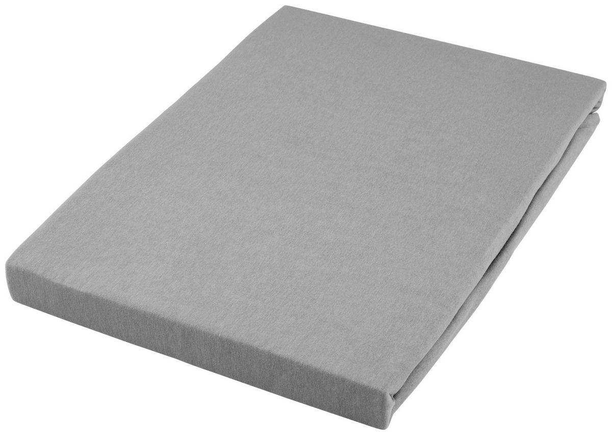 SPANNLEINTUCH Jersey  - Graphitfarben, Basics, Textil (90-100/190-200cm) - Novel