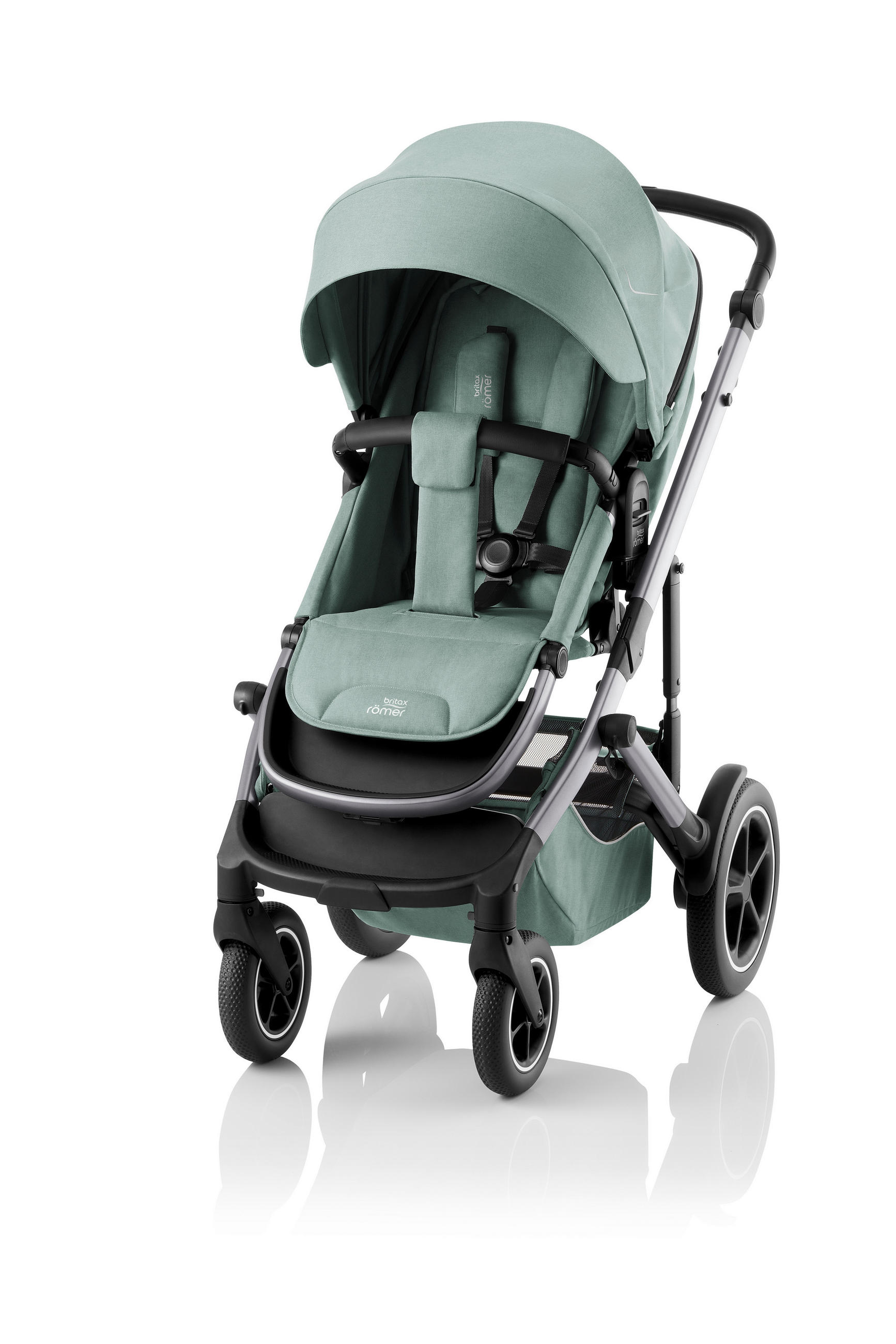 KINDERWAGEN Smile 5Z  - Hellgrau/Grün, Basics, Textil/Metall (57/112/97,7cm) - Britax Römer