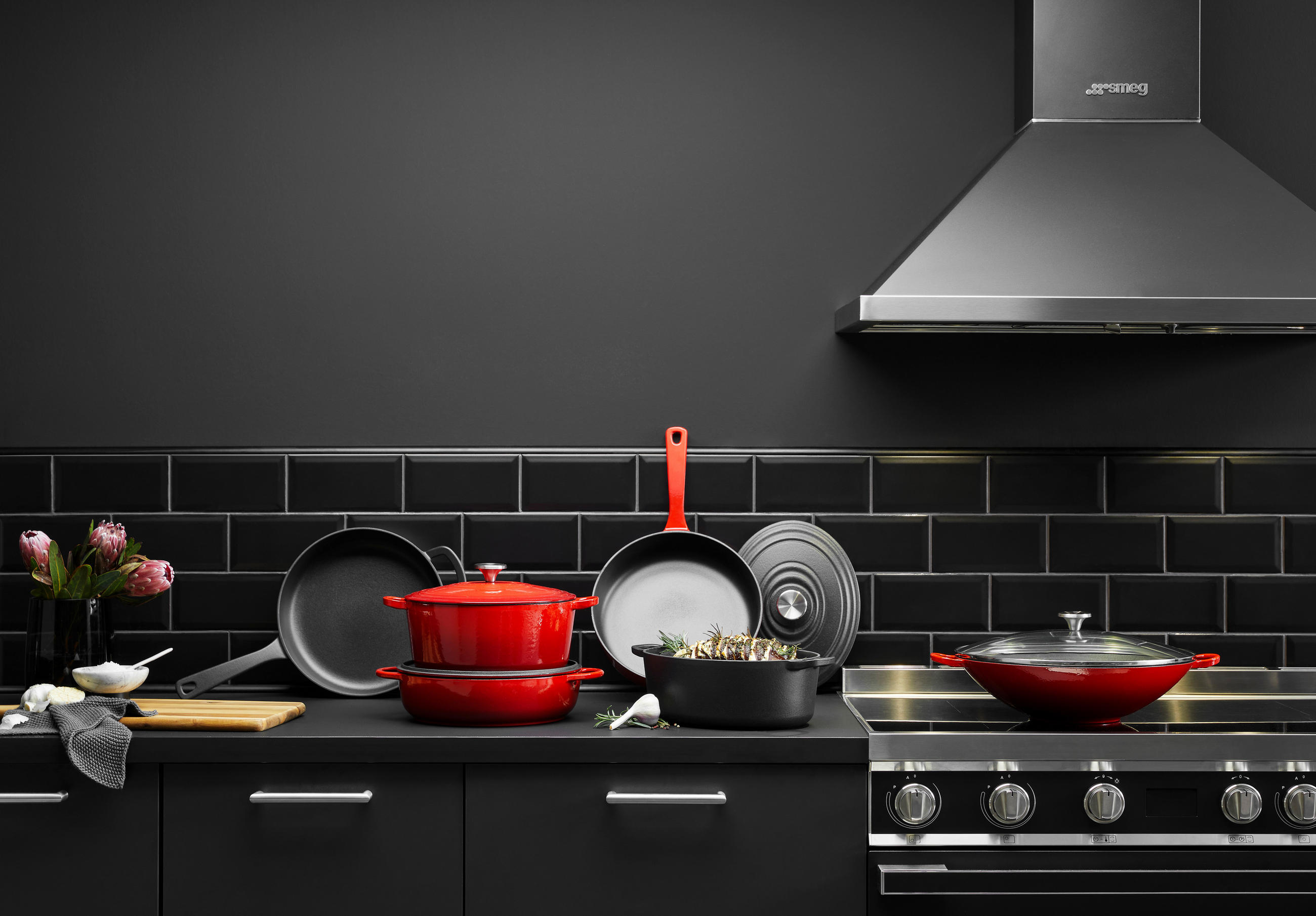 VOK  36 cm     - providno/crvena, Konvencionalno, staklo/metal (36cm) - Homeware Profession.
