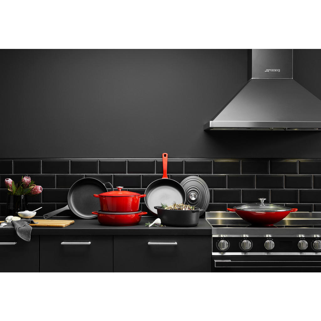 Thumbnail - Homeware Profession. WOK Beef & More, Rot, Schwarz, Metall, 5.4 L, rund, Lfgb, backofengeeignet, energiesparend, Kochen,...