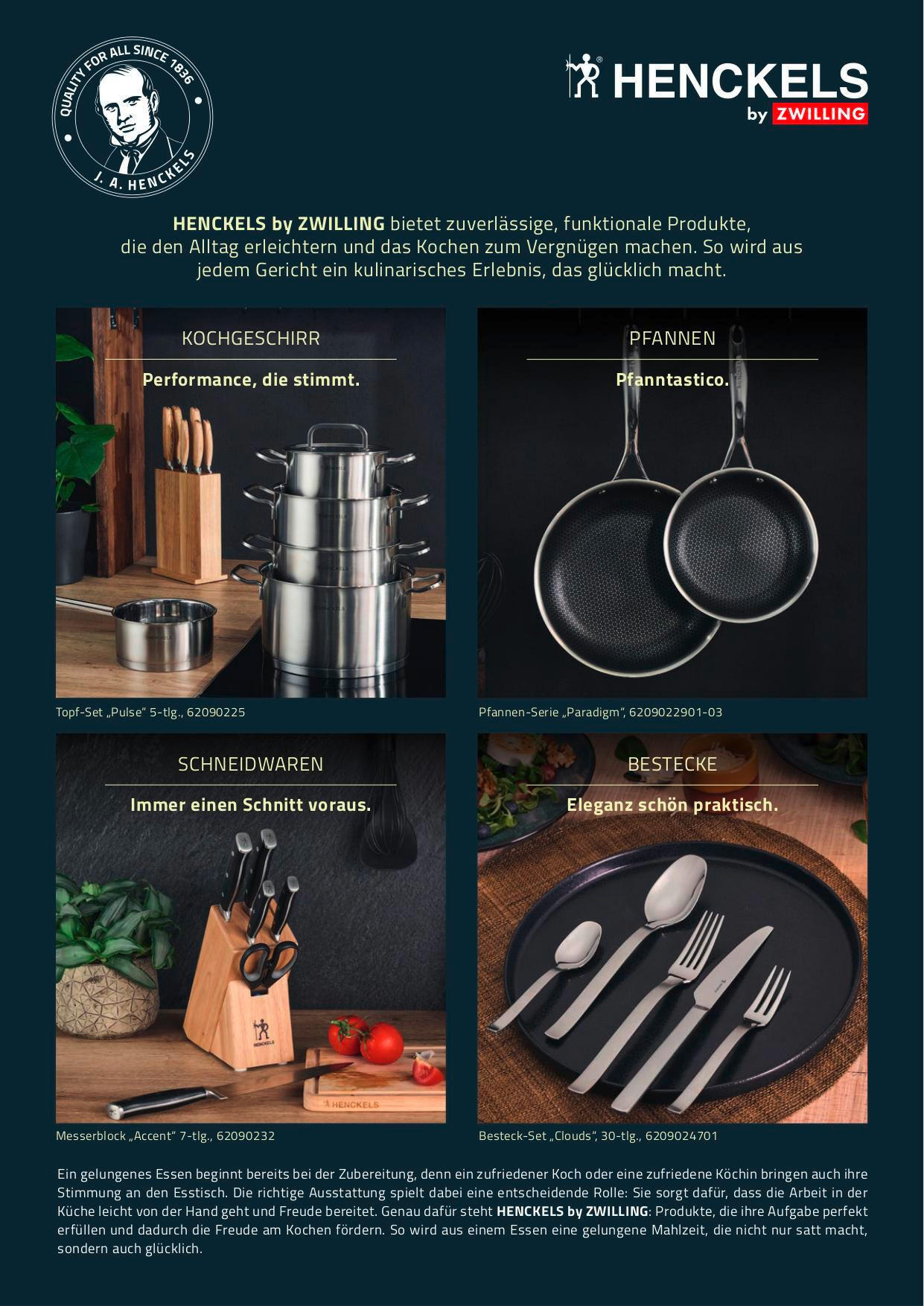 PFANNENSET PARADIGM Edelstahl 3-teilig  - Basics, Metall - Henckels by ZWILLING
