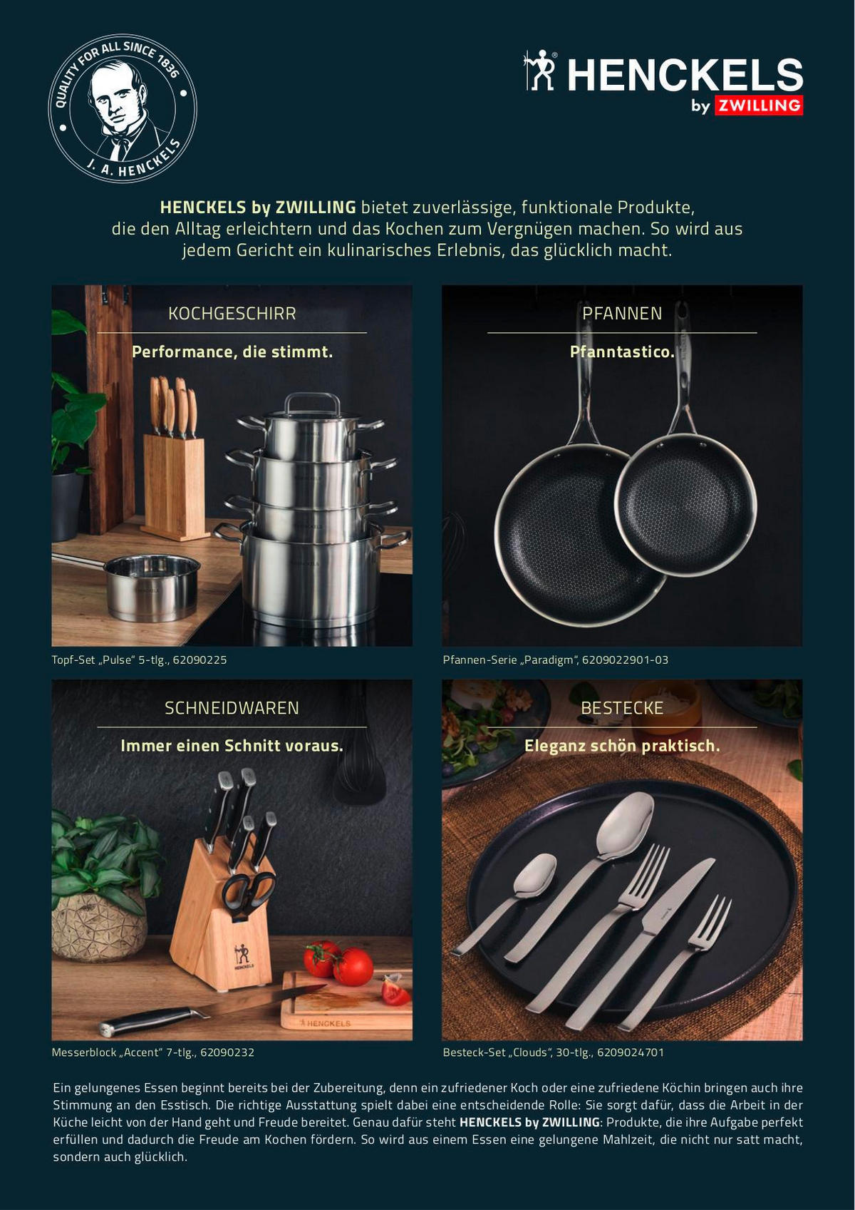 PFANNENSET PARADIGM Edelstahl 3-teilig  - Basics, Metall - Henckels by ZWILLING