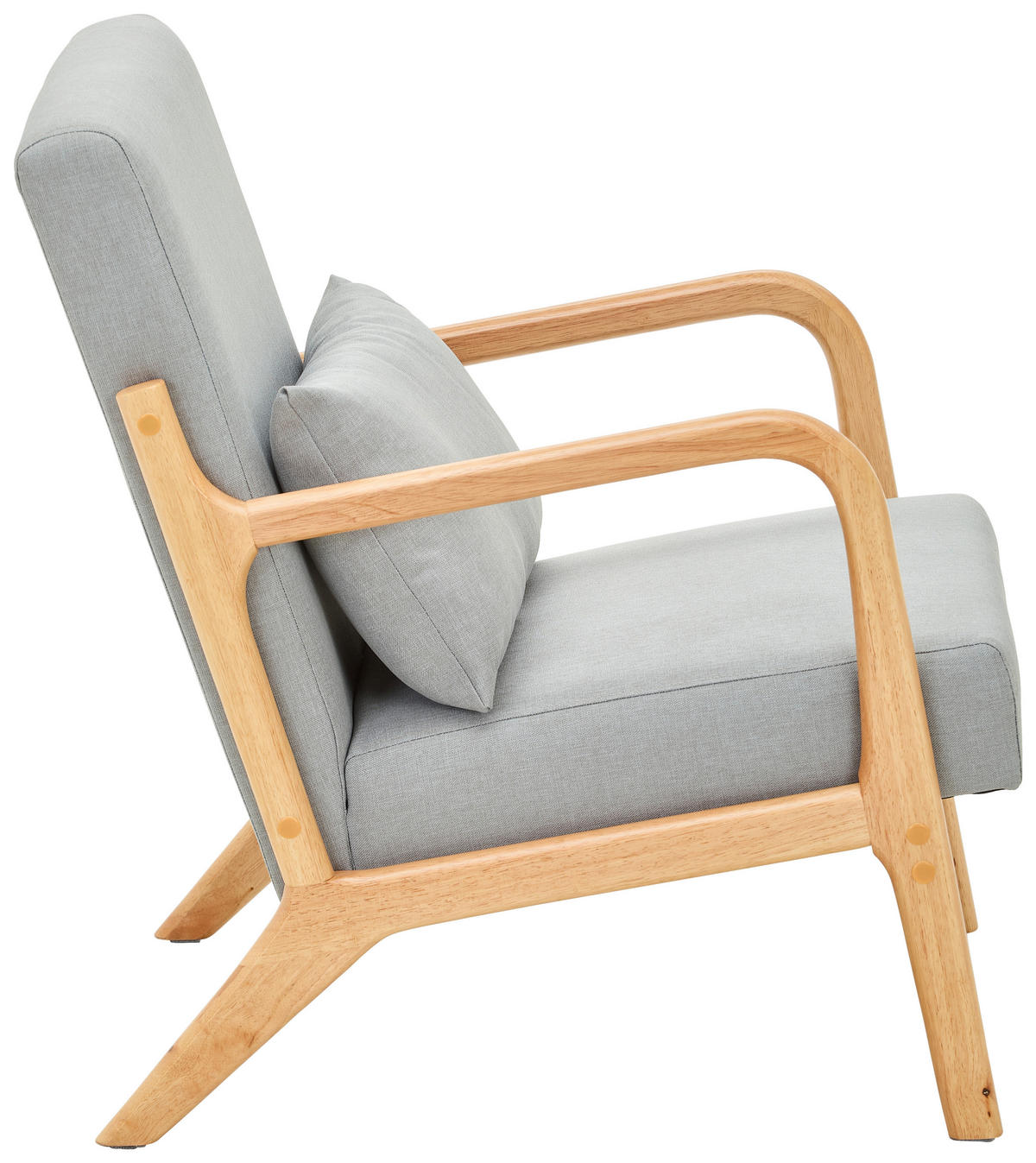 SESSEL in Webstoff Grau  - Naturfarben/Grau, Modern, Holz/Textil (73/76/60cm) - Livetastic