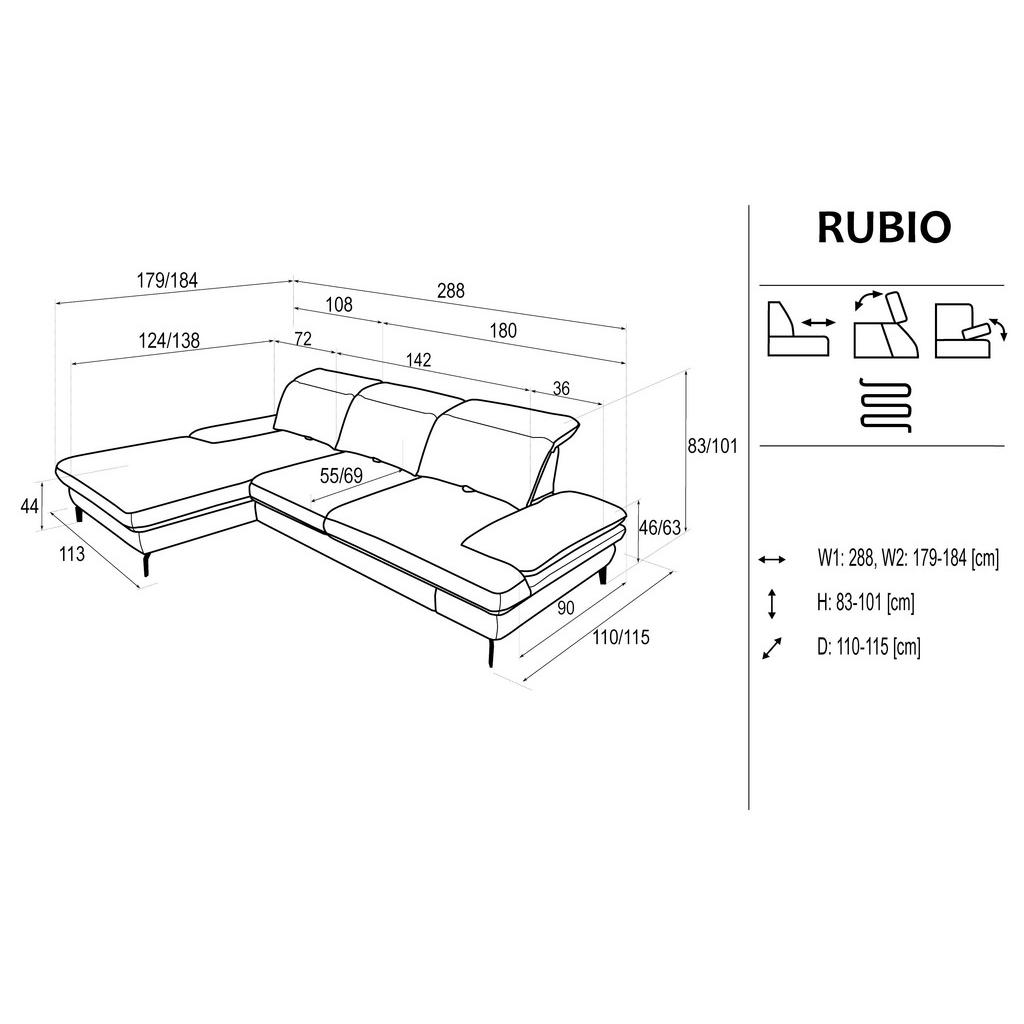 Thumbnail - Stylife Ecksofa, Blau, Textil, 4-Sitzer, Ottomane links, L-Form, 289x180 cm, Stoffauswahl, seitenverkehrt erhältlich, Ho...
