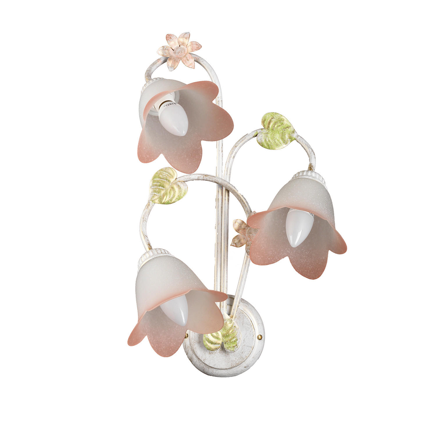 WANDLEUCHTE 30/25/50 cm   - Weiß, Natur, Glas/Metall (30/25/50cm)