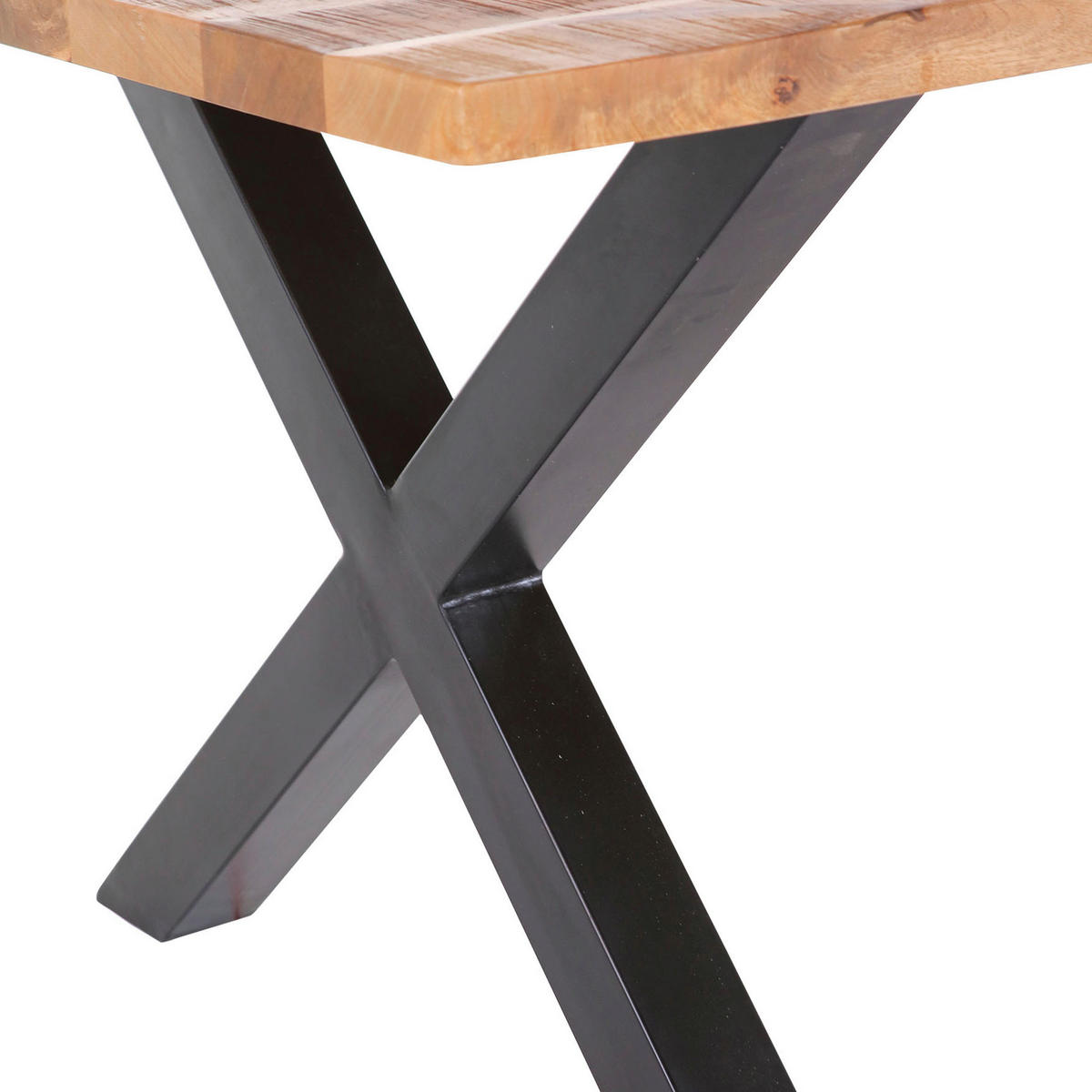 ESSTISCH in Holz 220/100/76 cm  - Schwarz/Braun, LIFESTYLE, Holz/Metall (220/100/76cm) - Landscape