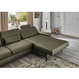 ECKSOFA  in Echtleder Waldgrün  334/176 cm  - Waldgrün/Schwarz, Design, Leder/Metall (334/176cm) - Dieter Knoll