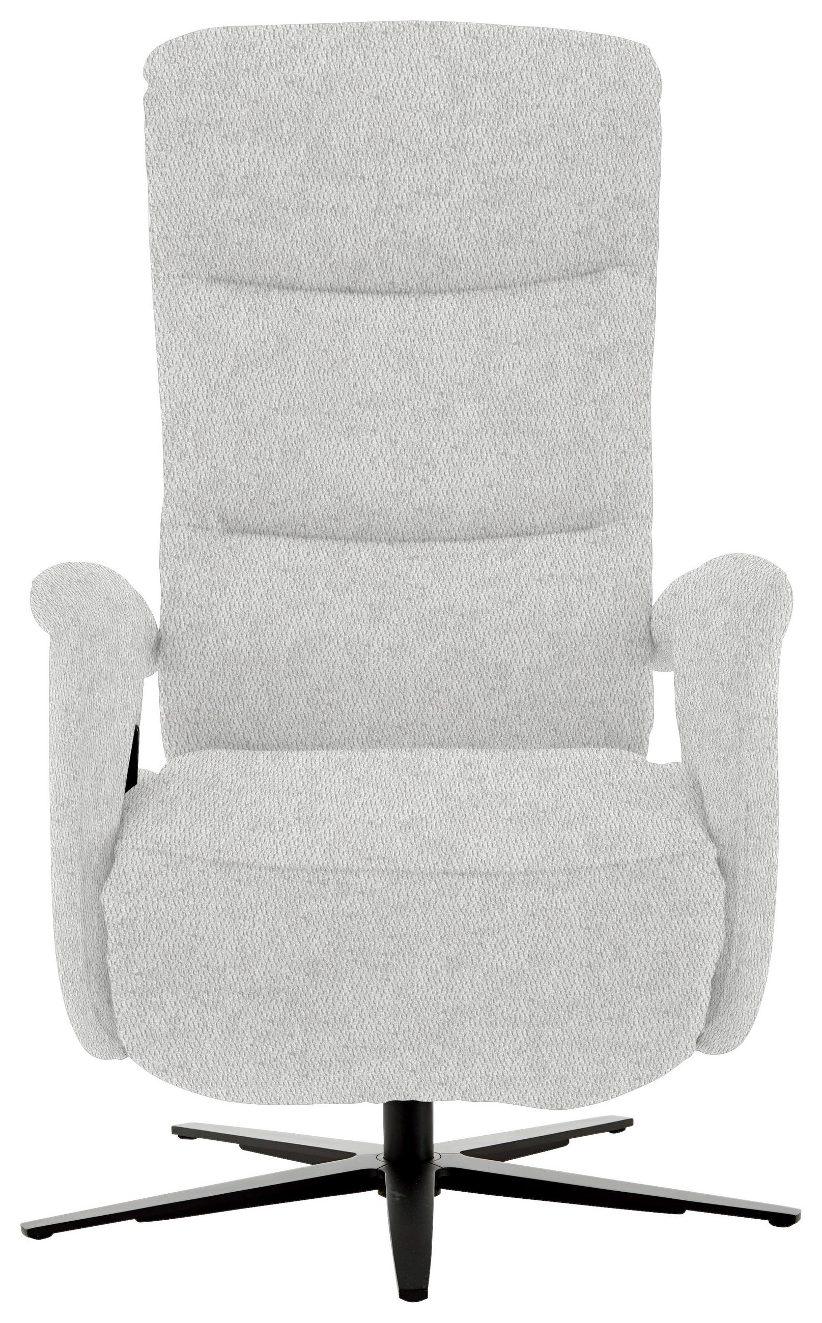 RELAXSESSEL in Textil Ecru  - Ecru/Schwarz, Design, Textil/Metall (71/112/83cm) - Beldomo Style