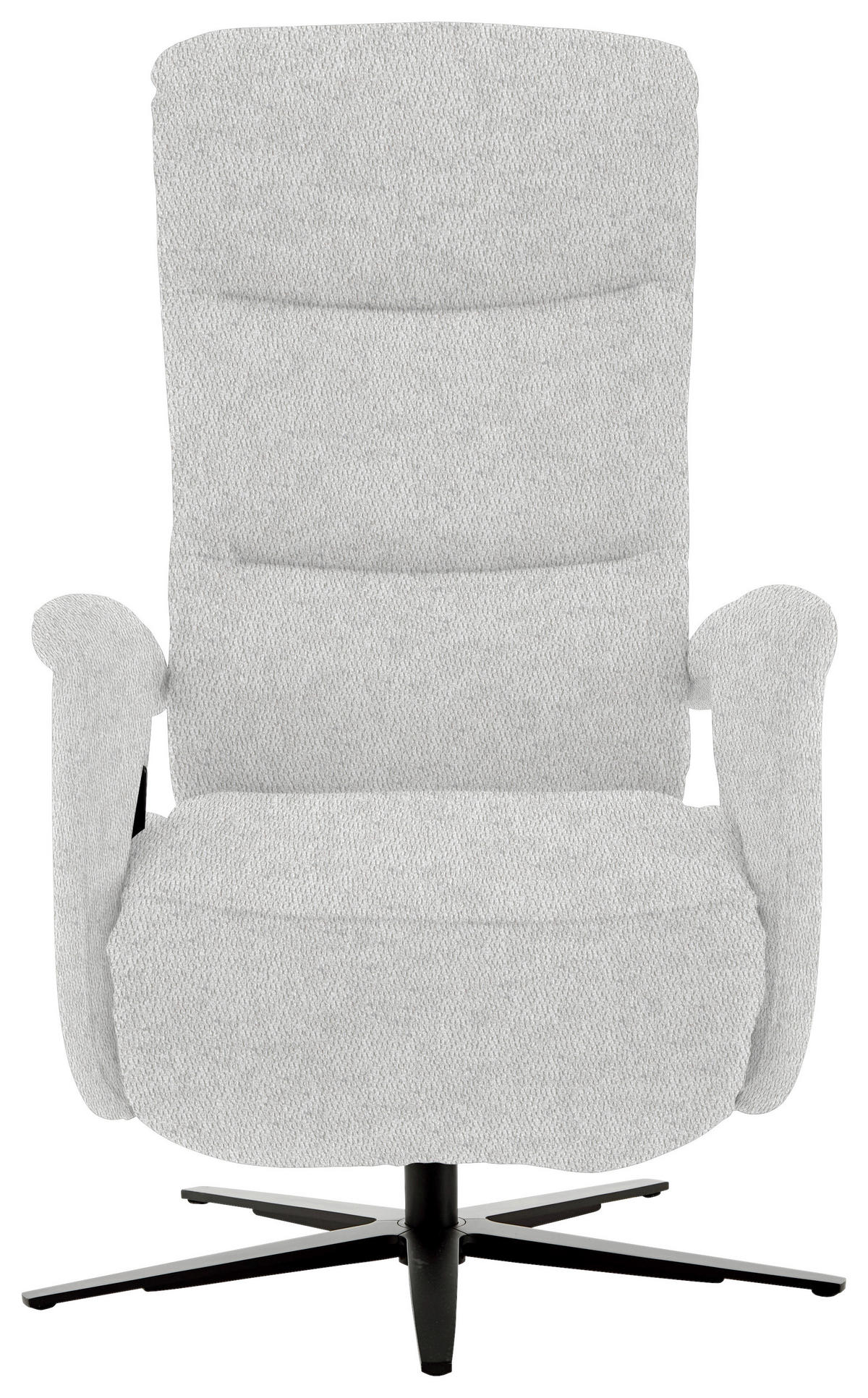RELAXSESSEL in Textil Ecru  - Ecru/Schwarz, Design, Textil/Metall (71/112/83cm) - Beldomo Style