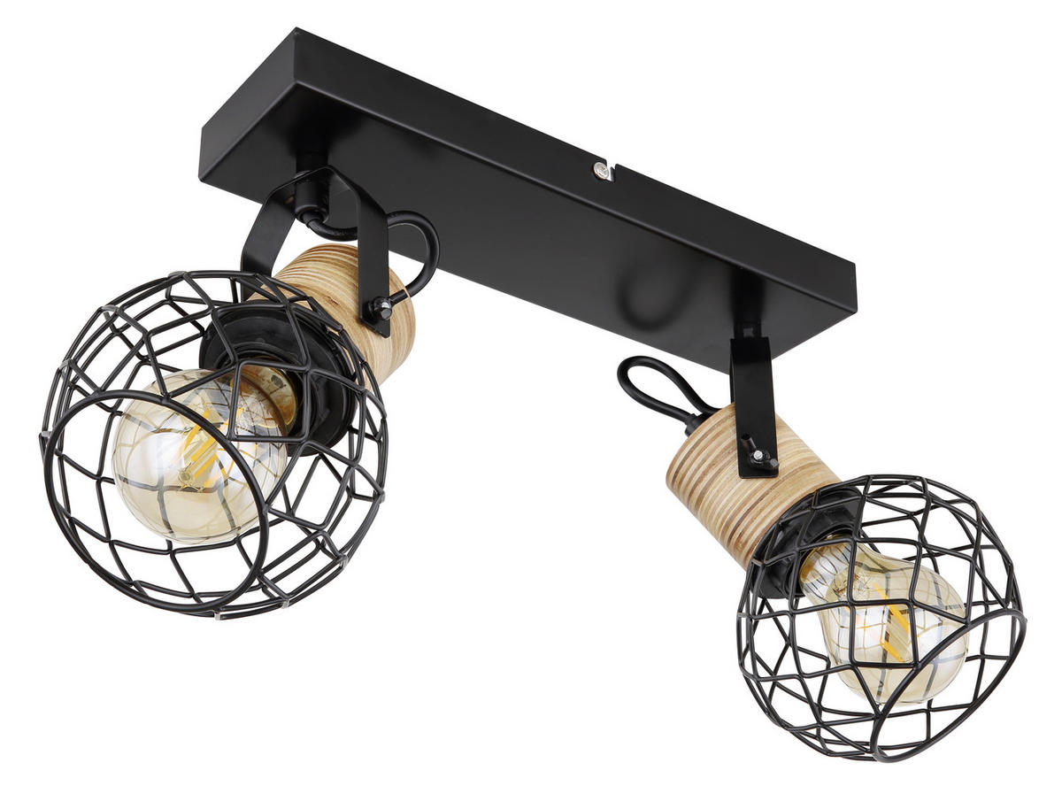 STRAHLER - Schwarz/Braun, Lifestyle, Holz/Metall (29/12/20cm) - Globo