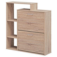 VYKLÁPĚCÍ BOTNÍK, Sonoma dub, 85/93/24 cm - barvy stříbra/Sonoma dub, Moderní, kov/kompozitní dřevo (85/93/24cm) - MID.YOU