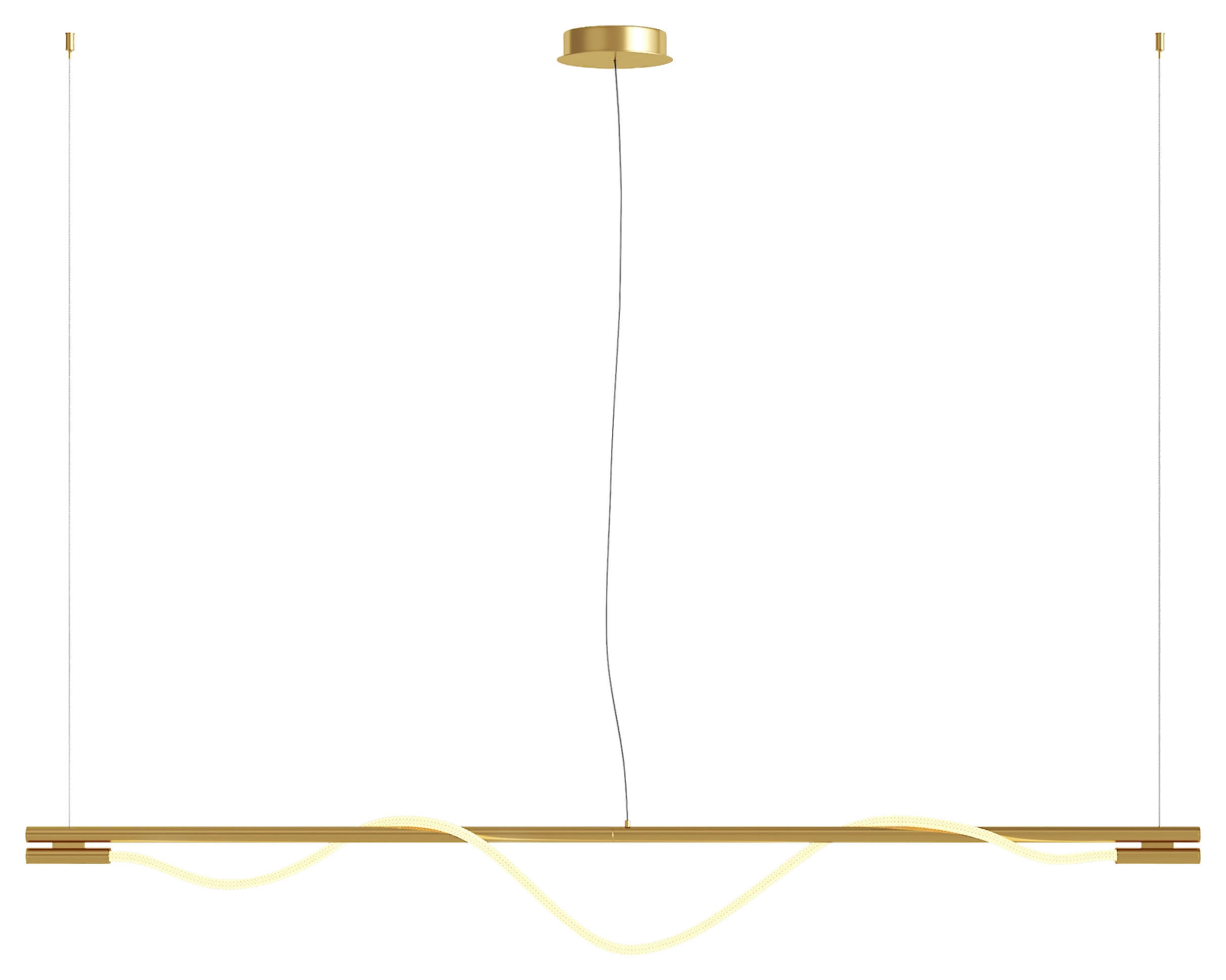 PENDELLEUCHTE  18/150/180 cm   - Goldfarben, Basics, Kunststoff/Metall (18/150/180cm) - MAYTONI