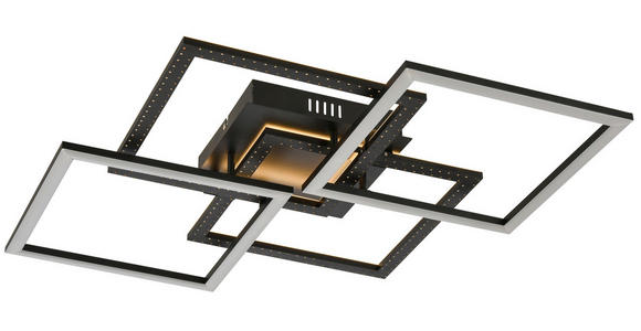 LED-DECKENLEUCHTE - Schwarz, Design, Metall (61/61/8,5cm) - Ambiente