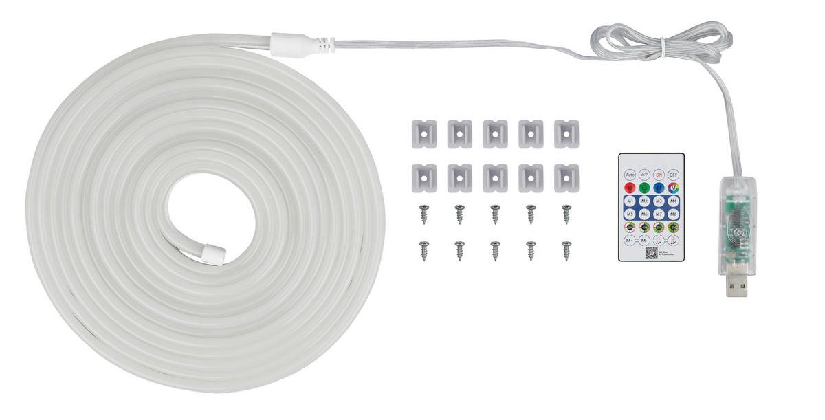 LED SZALAG 500 cm  - fehér, Basics, műanyag (500cm)